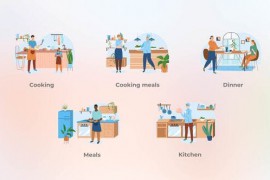 Cooking meals - Flat concepts 43902525