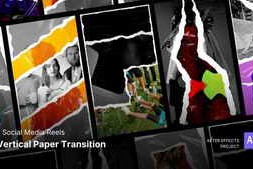 Free Download:Transitition - Vertical Paper Transition After Effects Project Files 59277096