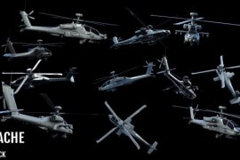Boeing AH-64 Apache Military Helicopter Action (12) Pack 33547235