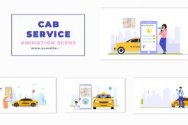 Online Cab Service Vector Animation Scene 47251059