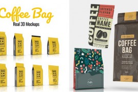 Coffee Bag Real 3D Mockups 45587253