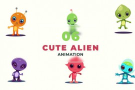 Cute Aliens Flat Character Animation Scene 47389911