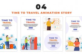 Time to Travel 2D Flat Design Instagram Story 48658692