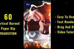 Free Download:Vertical Burned Paper Rip Transition Pack 59209057