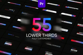 55 Lower Thirds | Premiere Pro CC | MOGRT 49814144