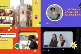 Colorful Media Endscreens for DaVinci Resolve 50807369