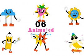 Animated Template of Amusing Stickers 47870553