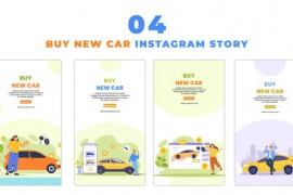 Car Shopping 2D Vector Animated Instagram Story 48059966