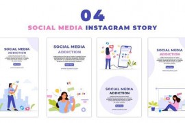 Animated Social Media Addicted Girls Flat Character Instagram Story 47455075