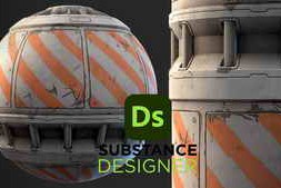 Artstation – Stylized Sci-Fi Barrier Wall – Substance 3D Designer