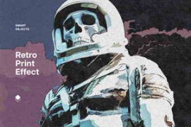 Retro Comic Print Photo Effect for Photoshop