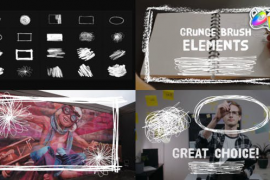 Grunge Brush Elements | FCPX 50930601