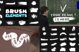 Hand Made Brush Elements | Premiere Pro MOGRT 50864513