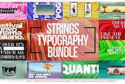 Free Download:Strings Typography Bundle 59290172