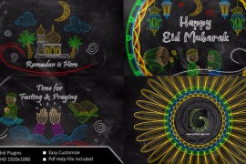 Ramadan Mubarak Doodle Greetings 26442655