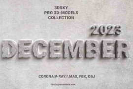 [3D Models] 3DDD - 3DSky Pro 3D-Models Collection December 2023 [Corona|V-Ray|*.max, FBX, OBJ]