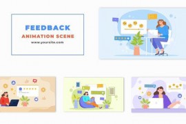 Vector Cartoon Customer Review Animation Scene 48801025