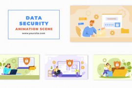Flat Vector Cyber Security Animation Scene 48569076