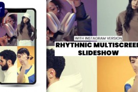Dynamic Rhythmic Opener & Multiscreen slideshow & Instagram tik-tok Portrait version MOGRT 49705255