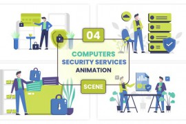 Computers Security Services Illustration Animation Scene 52776246