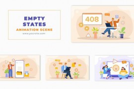 Flat 2D Empty States Concept Scene Vector Design Animation Scene 49459103