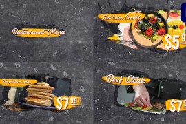 Black Restaurant Menu | Premiere Pro MOGRT 43193235