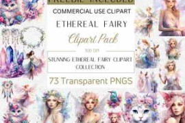 73x Ethereal Fairy Clipart Bundle PNG 74161764