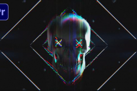 Skull Glitch Logo 50397396