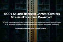 Free 1000+ Sound Effects for Content Creators & Filmmakers