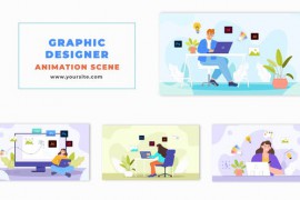 Animated Graphic Designer Character Animation Scene 47495034