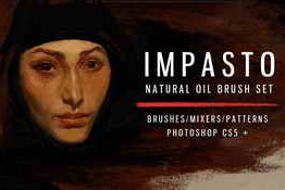 Impasto natural oil brushes for PS CS5+