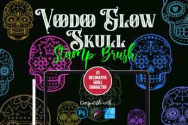 Voodoo Glow Skull | Stamp brush