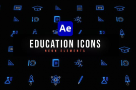 Education Neon Icons 47251787