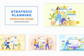2D Character Corporate Strategic Planning Animation Scene 48569843