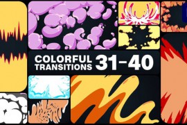 Colorful Cartoon Transitions for Premiere Pro 50804452