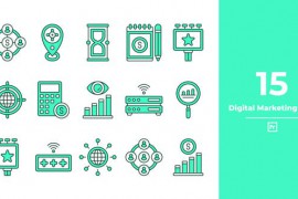 Digital Marketing Icon Premiere Pro 46174381