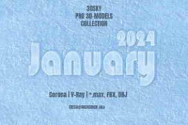  [3D Models] 3DSky Pro 3D-Models Collection January 2024 [Corona|V-Ray|*.max, FBX, OBJ]