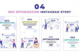 SEO Optimization 2D Character Instagram Story 47440893