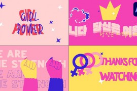 Girl Power Typography Scenes for After Effects 51236598