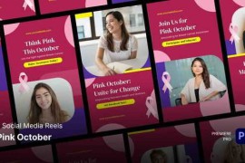 Social Media Reels - Pink October Premiere Pro Templates 57677093