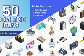 Isometric Icons - Office Stationary 44834647