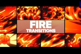 Cartoon Fire Transitions | Premiere Pro MOGRT 43988788
