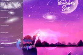 Free Download:Space Brushes Set for Procreate