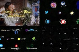 Christmas Magic Social Media Lower Thirds And Elements | Premiere Pro MOGRT 42354635