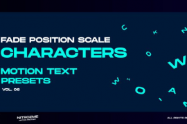 Characters Motion Text: Fade Position Scale Vol. 06 45757101
