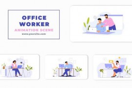 Office Workers Premiere Pro Animation Scene 46463595