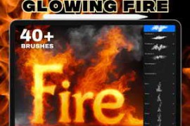 40+ Fire & Flame Stamps Brushes for Procreate