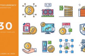Cryptocurrency Animated Icons | After Effect 52338555