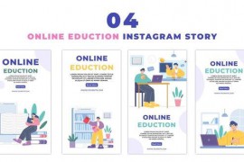 Online Educating Students Flat Character Instagram Story 47470336