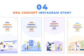 DNA Testing Process Flat Design Character Instagram Story 48625267